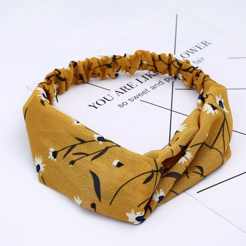 Fashion Women Girls Summer Bohemian Hair Bands Print Headbands Vintage Cross Turban Bandage Bandanas HairBands Hair Accessories