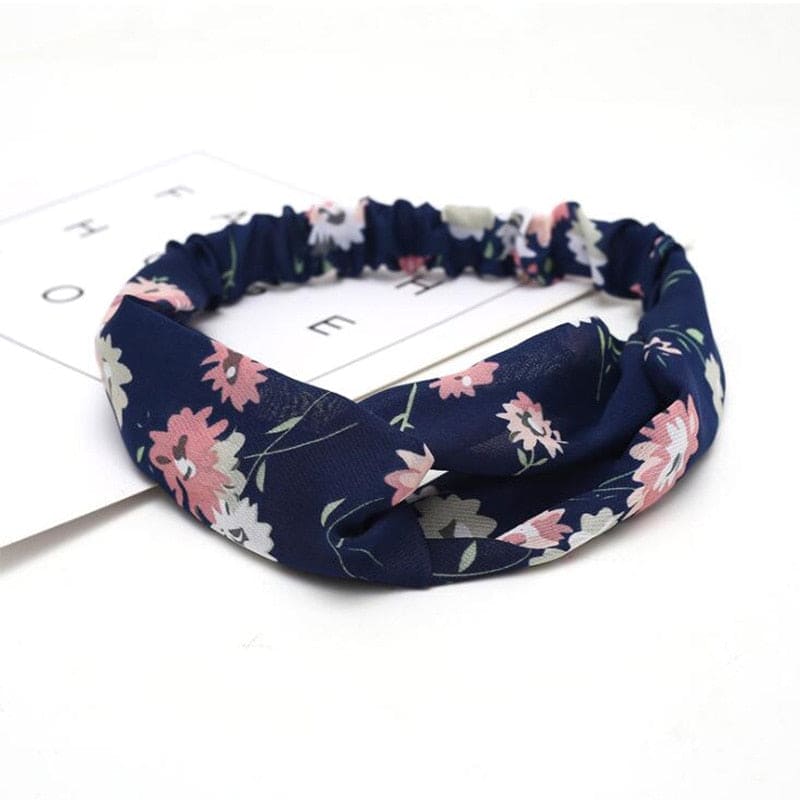 Fashion Women Girls Summer Bohemian Hair Bands Print Headbands Vintage Cross Turban Bandage Bandanas HairBands Hair Accessories